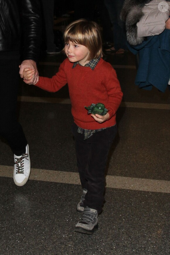 David Furnish et ses fils Elijah et Zachary, à Los Angeles, le 4 janvier 2016