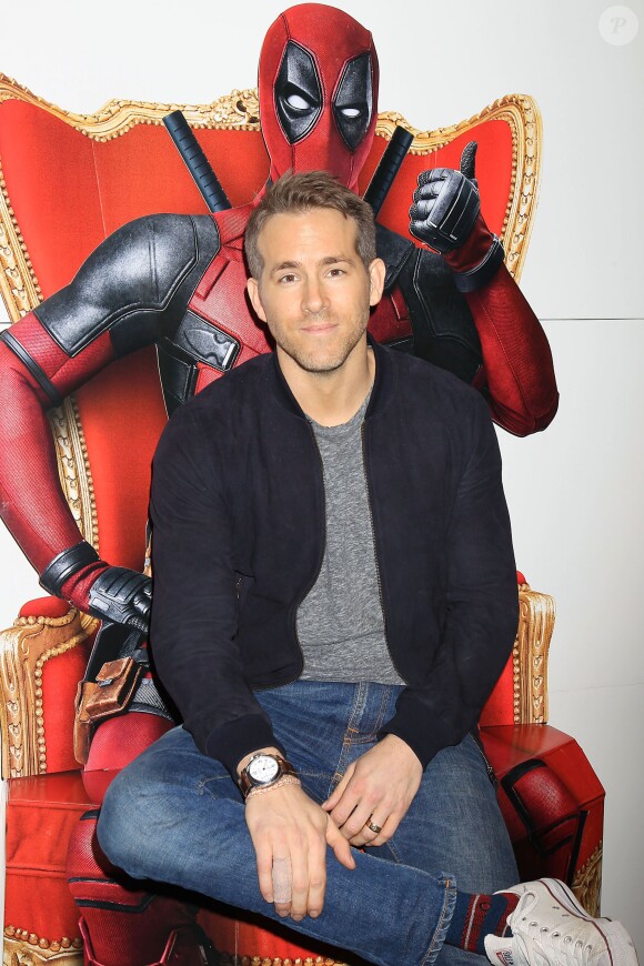 Ryan Reynolds lors d'une projection privée de Deadpool à New York le 18 janvier 2016.