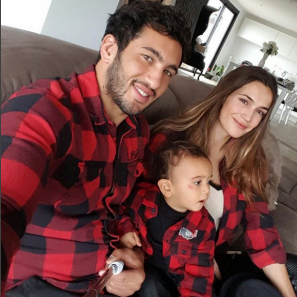 Barbara Morel, Maxime Mermoz et leur fils Aaron - Photo publiée le 6 décembre 2015