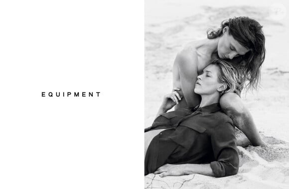 Kate Moss et Daria Werbowy figurent sur la nouvelle campagne publicitaire (printemps 2016) d'Equipment. Photo par Daria Werbowy.