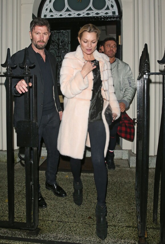 Kate Moss à Londres le 3 décembre 2015.