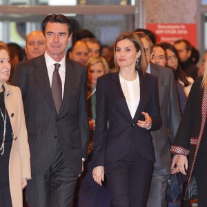 La reine Letizia d'Espagne inaugurait le 20 janvier 2016 la 36e édition du FITUR, le Salon international du tourisme de Madrid, au Parc des Expositions Juan Carlos Ier.