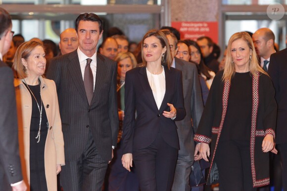 La reine Letizia d'Espagne inaugurait le 20 janvier 2016 la 36e édition du FITUR, le Salon international du tourisme de Madrid, au Parc des Expositions Juan Carlos Ier.