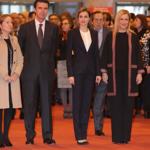 La reine Letizia d'Espagne inaugurait le 20 janvier 2016 la 36e édition du FITUR, le Salon international du tourisme de Madrid, au Parc des Expositions Juan Carlos Ier.