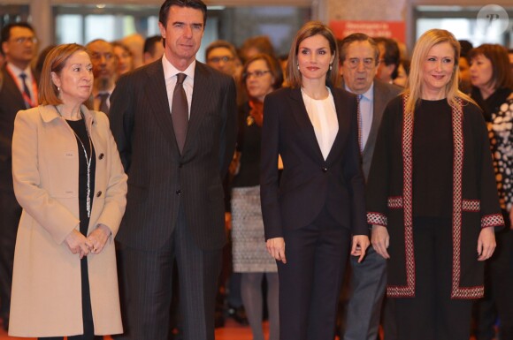 La reine Letizia d'Espagne inaugurait le 20 janvier 2016 la 36e édition du FITUR, le Salon international du tourisme de Madrid, au Parc des Expositions Juan Carlos Ier.