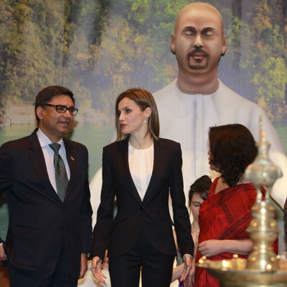 La reine Letizia d'Espagne inaugurait le 20 janvier 2016 la 36e édition du FITUR, le Salon international du tourisme de Madrid, au Parc des Expositions Juan Carlos Ier.