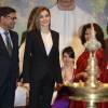 La reine Letizia d'Espagne inaugurait le 20 janvier 2016 la 36e édition du FITUR, le Salon international du tourisme de Madrid, au Parc des Expositions Juan Carlos Ier.