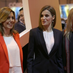 La reine Letizia d'Espagne inaugurait le 20 janvier 2016 la 36e édition du FITUR, le Salon international du tourisme de Madrid, au Parc des Expositions Juan Carlos Ier.