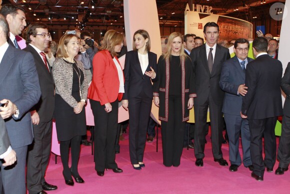 La reine Letizia d'Espagne inaugurait le 20 janvier 2016 la 36e édition du FITUR, le Salon international du tourisme de Madrid, au Parc des Expositions Juan Carlos Ier.