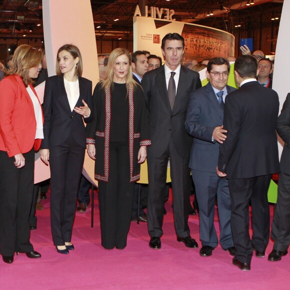 La reine Letizia d'Espagne inaugurait le 20 janvier 2016 la 36e édition du FITUR, le Salon international du tourisme de Madrid, au Parc des Expositions Juan Carlos Ier.