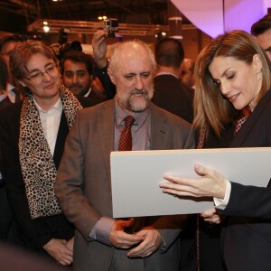 La reine Letizia d'Espagne inaugurait le 20 janvier 2016 la 36e édition du FITUR, le Salon international du tourisme de Madrid, au Parc des Expositions Juan Carlos Ier.