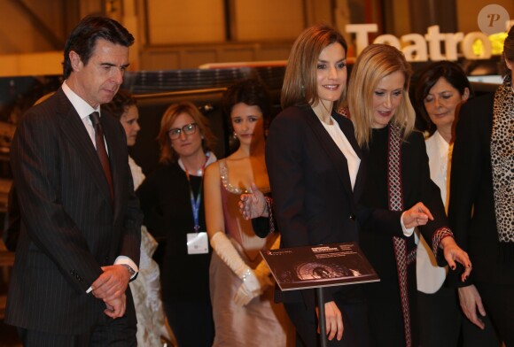 La reine Letizia d'Espagne inaugurait le 20 janvier 2016 la 36e édition du FITUR, le Salon international du tourisme de Madrid, au Parc des Expositions Juan Carlos Ier.