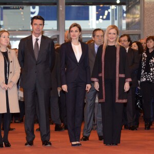 La reine Letizia d'Espagne inaugurait le 20 janvier 2016 la 36e édition du FITUR, le Salon international du tourisme de Madrid, au Parc des Expositions Juan Carlos Ier.