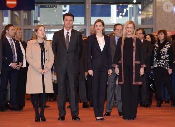 La reine Letizia d'Espagne inaugurait le 20 janvier 2016 la 36e édition du FITUR, le Salon international du tourisme de Madrid, au Parc des Expositions Juan Carlos Ier.