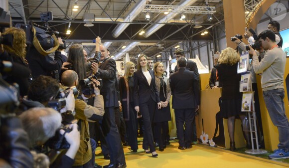 La reine Letizia d'Espagne inaugurait le 20 janvier 2016 la 36e édition du FITUR, le Salon international du tourisme de Madrid, au Parc des Expositions Juan Carlos Ier.