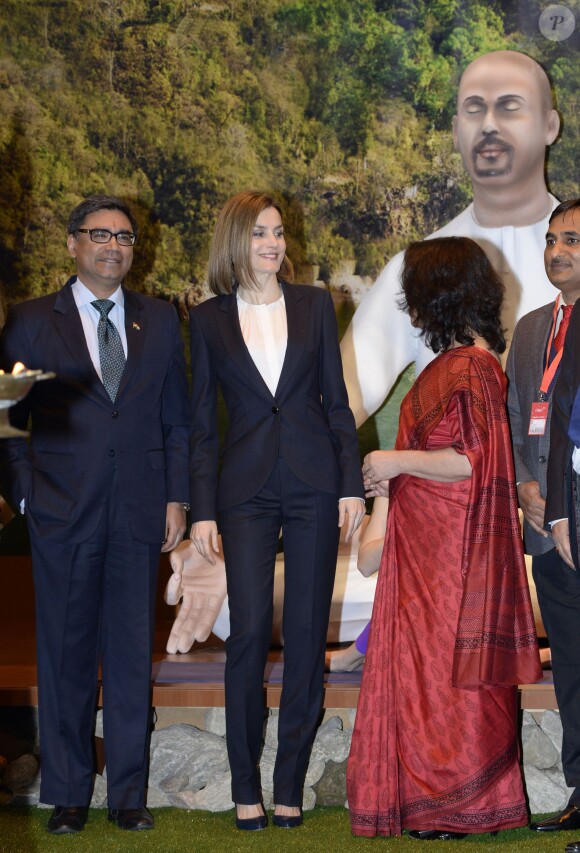 La reine Letizia d'Espagne inaugurait le 20 janvier 2016 la 36e édition du FITUR, le Salon international du tourisme de Madrid, au Parc des Expositions Juan Carlos Ier.
