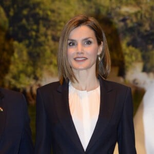 La reine Letizia d'Espagne inaugurait le 20 janvier 2016 la 36e édition du FITUR, le Salon international du tourisme de Madrid, au Parc des Expositions Juan Carlos Ier.