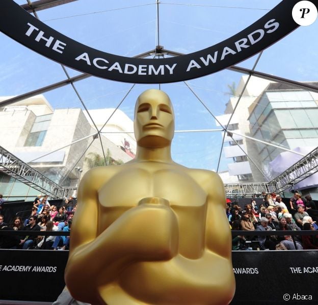 La fameuse statuette des Oscars (photo prise lors de la cérémonie du 26 février 2012)