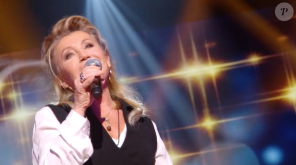 Sheila interprète Loin d'ici pour Le Grand Show en hommage à Michel Delpech, samedi 23 janvier 2016 sur France 2