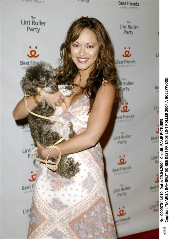 Marisa Ramirez en 2004 à Hollywood lors de la Best Friends Lint Roller Party. l'actrice a annoncé en janvier 2016 être enceinte de son premier enfant.