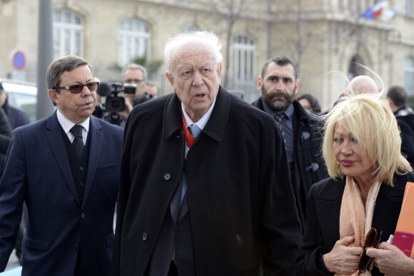 Jean-Claude Gaudin assistait aux obsèques d'Edmonde Charles-Roux en la cathédrale de la Major (Sainte-Marie-Majeure) à Marseille le 23 janvier 2016.