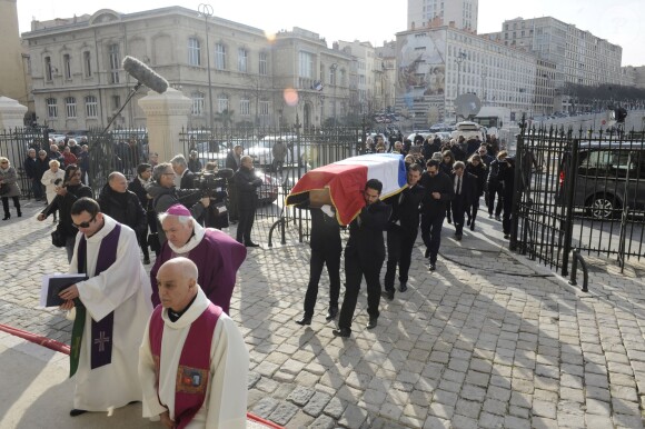 Obsèques d'Edmonde Charles-Roux en la cathédrale de la Major (Sainte-Marie-Majeure) à Marseille le 23 janvier 2016.