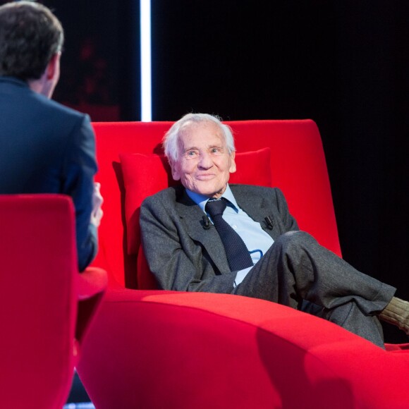 Exclusif - Jean d'Ormession et Marc-Olivier Fogiel sur le tournage de l'émission Le Divan de Marc-Olivier Fogiel, le samedi 16 janvier 2016, pour une diffusion le 26 janvier 2016, sur France 3. © Cyril Moreau