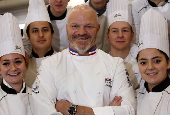Exclusif - Philippe Etchebest, président du célèbre salon gastronomique et hôtelier, "Exp'Hotel 2015" qui s'est déroulé du 22 au 25 novembre 2015 à Bordeaux. © Patrick Bernard / Bestimage