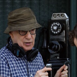 Woody Allen sur un tournage à Los Angeles, le 19 août 2015.