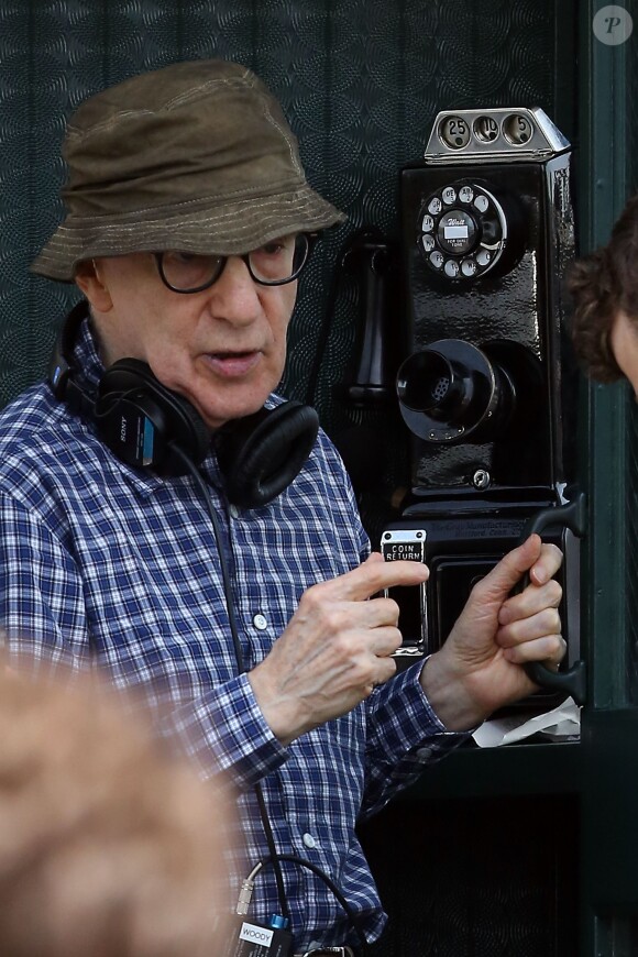Woody Allen sur un tournage à Los Angeles, le 19 août 2015.