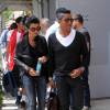 Jermaine Jackson et sa femme Halima Rashid se promènent dans les rues de Beverly Hills. Le 8 mai 2014