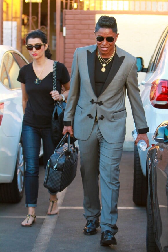 Jermaine Jackson et sa femme Halima Rashid se rendent dans les studios de Dancing With The Stars à Hollywood, Los Angeles, le 21 octobre 2014