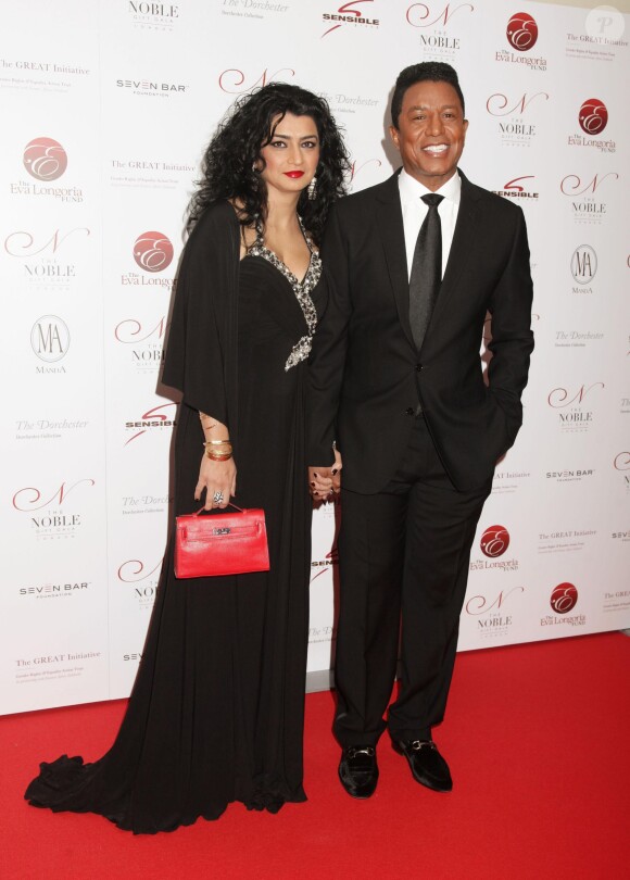 Jermaine Jackson et sa femme Halima Rashid au Noble Gift Gala à Londres, le 11 décembre 2011