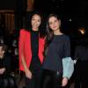 Malika Ménard et Flora Coquerel assistent au défilé Julien Fournié (collection haute couture printemps-été 2016) à l'Oratoire du Louvre. Paris, le 26 janvier 2016.