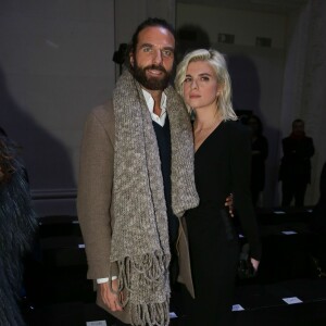 John Nollet et Cécile Cassel assistent au défilé Alexandre Vauthier (collection haute couture printemps-été 2016) au musée des Arts Décoratifs. Paris, le 26 janvier 2016.