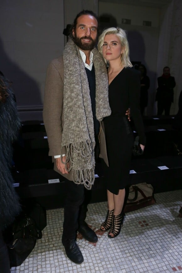 John Nollet et Cécile Cassel assistent au défilé Alexandre Vauthier (collection haute couture printemps-été 2016) au musée des Arts Décoratifs. Paris, le 26 janvier 2016.