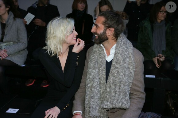 John Nollet et Cécile Cassel assistent au défilé Alexandre Vauthier (collection haute couture printemps-été 2016) au musée des Arts Décoratifs. Paris, le 26 janvier 2016.