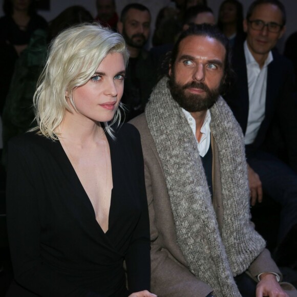 John Nollet et Cécile Cassel assistent au défilé Alexandre Vauthier (collection haute couture printemps-été 2016) au musée des Arts Décoratifs. Paris, le 26 janvier 2016.