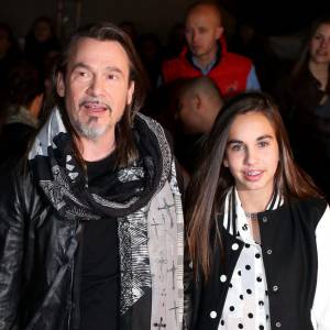 Florent Pagny, sa femme Azucena et leur fille Aël - 15e édition des NRJ Music Awards à Cannes. Le 14 decembre 2013.