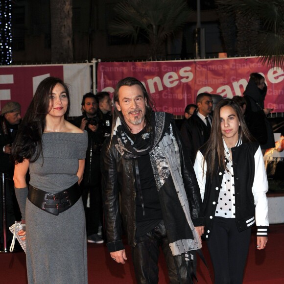 Florent Pagny, Azucena et leur fille Aël - 15e édition des NRJ Music Awards à Cannes. Le 14 decembre 2013.