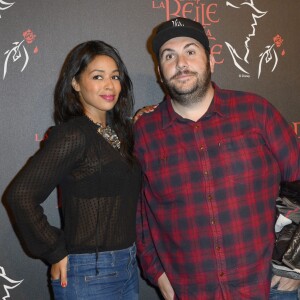 Aurélie Konaté, Laurent Ournac - People à la générale de la comédie musicale "La Belle et la Bete" au Théâtre Mogador à Paris le 24 octobre 2013.