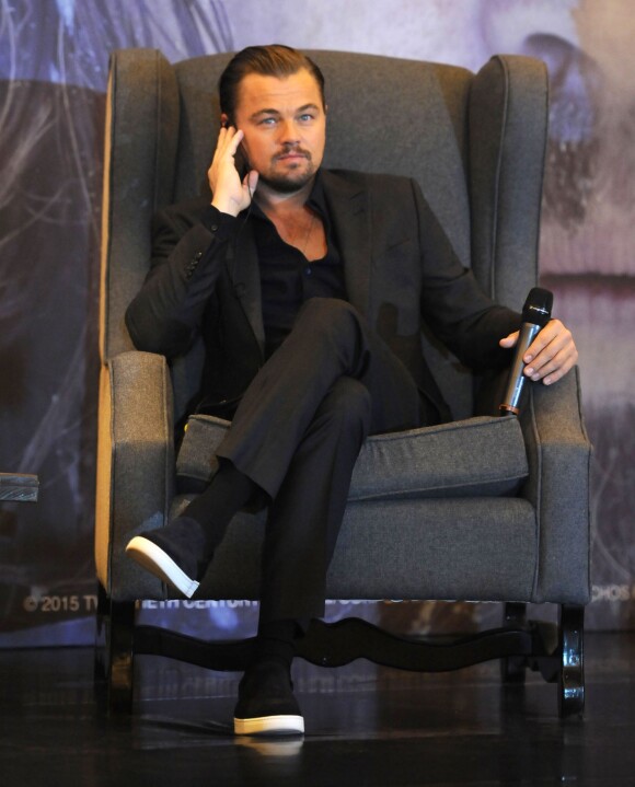 Leonardo DiCaprio - Conférence de presse du film "The Revenant" à Mexico, le 26 janvier 2016.