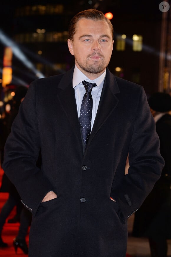 Leonardo DiCaprio à la première du film The Revenant à Londres, le 14 janvier 2016