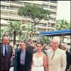 Jacques Rivette, Emmanuelle Béart et Michel Piccoli lors du Festival de Cannes en 1991 et la présentation de La Belle Noiseuse