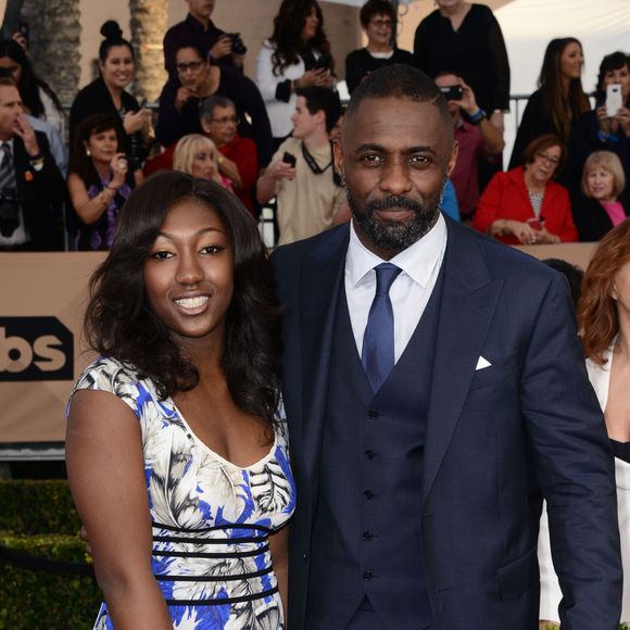 Idris Elba et sa fille Isan assistent aux 22e Screen Actors Guild Awards au Shrine Auditorium. Los Angeles, le 30 janvier 2016.