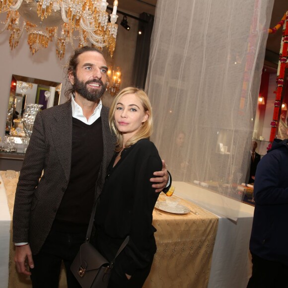 Exclusif - John Nollet et Emmanuelle Béart - Soirée Baccarat "Wedding in Colour" à Paris le 22 janvier 2016. © Denis Guignebourg/Bestimage