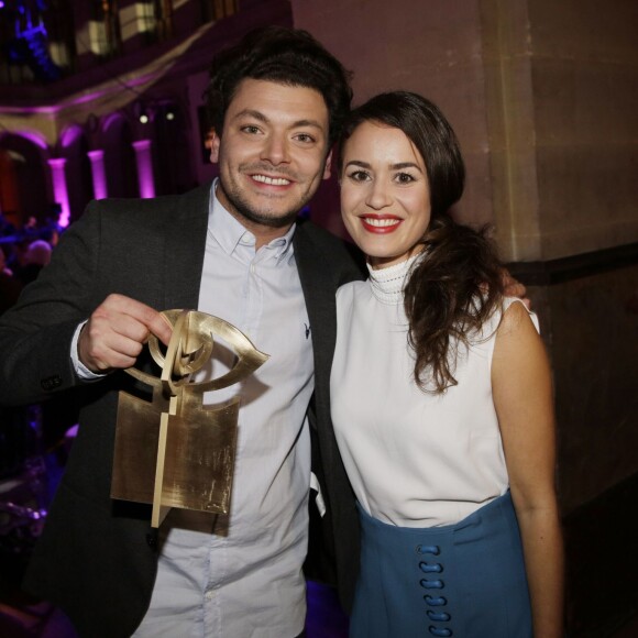 Kev Adams et Alice David - 23e cérémonie des Trophées du Film Français au palais Brongniart à Paris, le 2 février 2016.