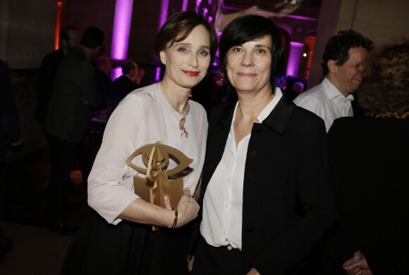 Kristin Scott Thomas et Catherine Corsini - 23e cérémonie des Trophées du Film Français au palais Brongniart à Paris, le 2 février 2016.