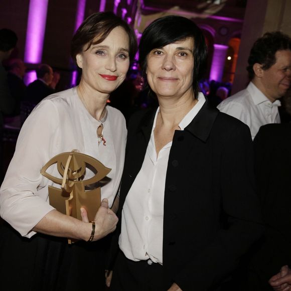 Kristin Scott Thomas et Catherine Corsini - 23e cérémonie des Trophées du Film Français au palais Brongniart à Paris, le 2 février 2016.
