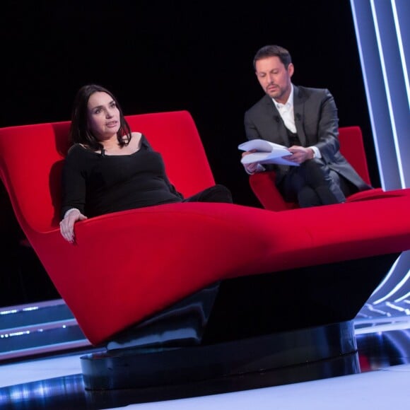 Exclusif - Enregistrement de l'émission "Le Divan" présentée par Marc-Olivier Fogiel avec Béatrice Dalle, le 16 janvier 2016. © Cyril Moreau/Bestimage